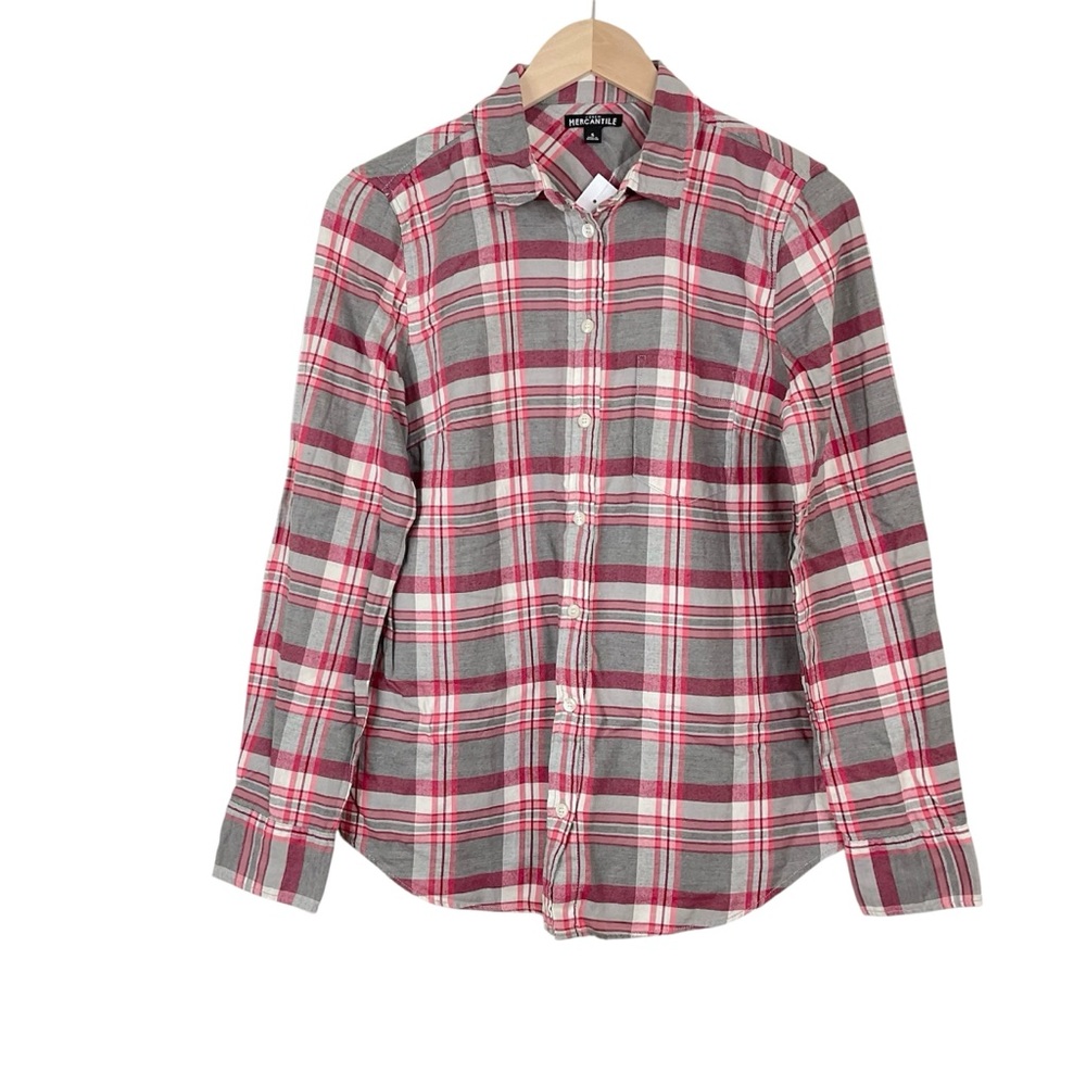 J. Crew Plaid Flannel Button Front Shirt Size Small